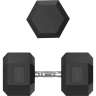 Гантель гексагональная UNIX FIT 50 кг обрезиненная DBHEX50x2