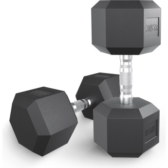 Гантель гексагональная UNIX FIT обрезиненная 22,5 кг
