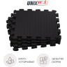 Коврик-пазл UNIX FIT влагостойкий для йоги и фитнеса, 30 х 30 х 1 см, черный, 4 шт. EVAMU4BL